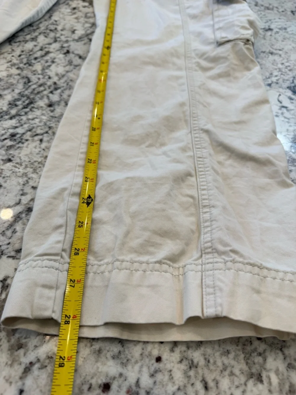 Abercrombie & Fitch Cream Cargo Pants Wide Leg Utility Size 12 - Picture 5 of 9